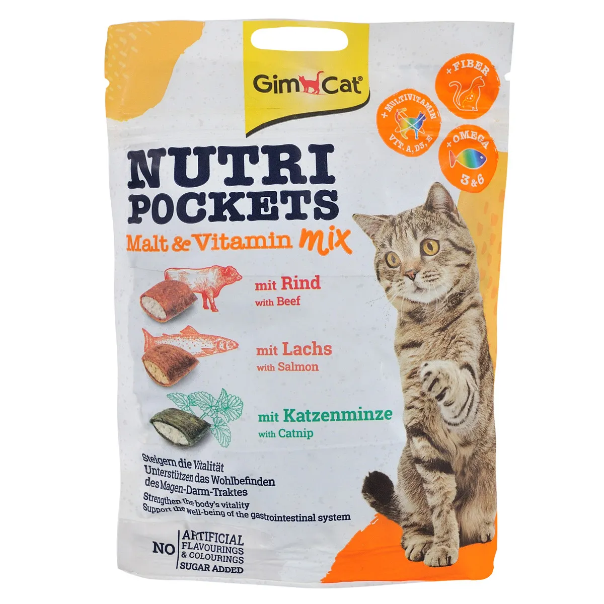 GimCat Nutri Pockets витаминное лакомство для кошек, мультивитамин микс - 150 г
