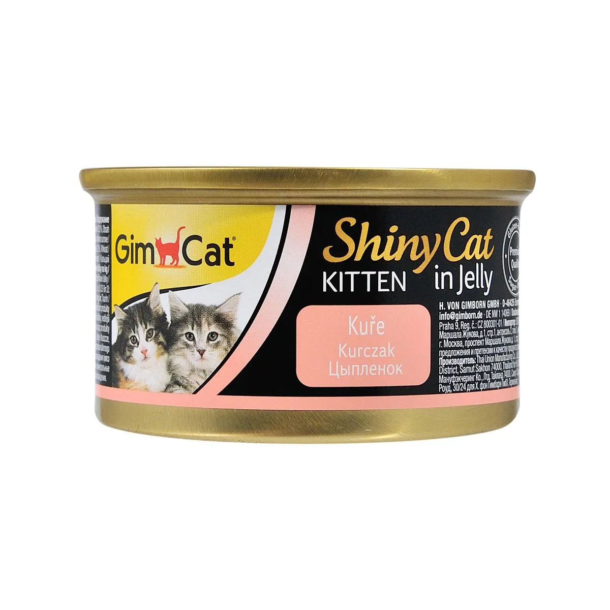 GimCat Shiny Kitten влажный корм для котят, курица – 70 г