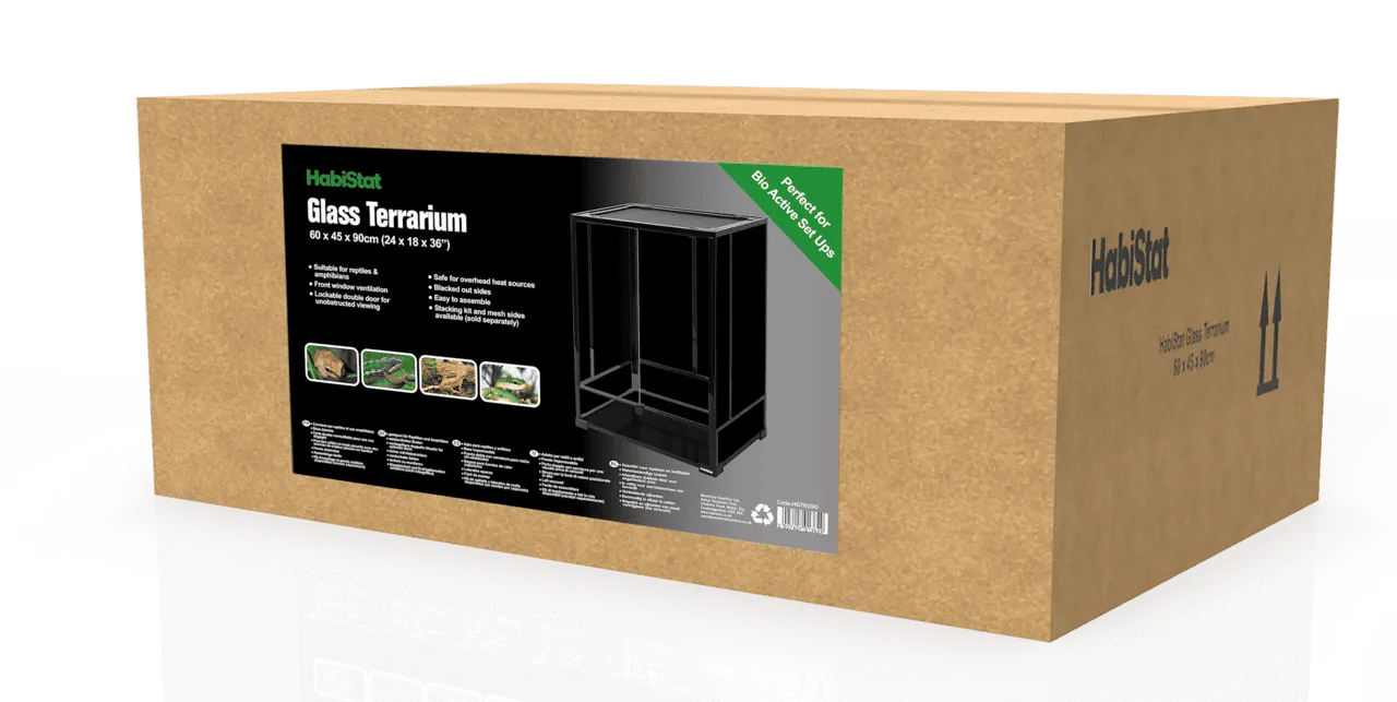 HabiStat GLASS TERRARIUM 60x45x90 см FLAT-PACKED террариум