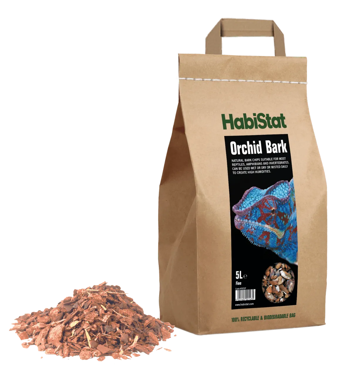 HabiStat ORCHID BARK SUBSTRATE FINE 5 LITRES субстрат для террариума