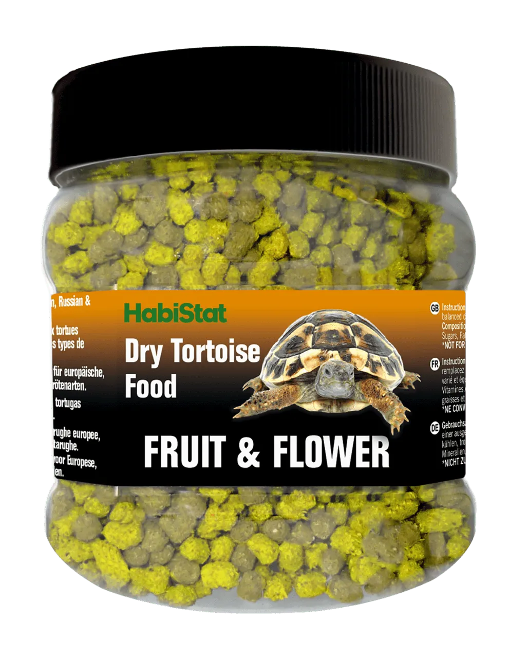 HabiStat TORTOISE FOOD FRUIT & FLOWER 200 г корм для сухопутных черепах (разные вкусы)