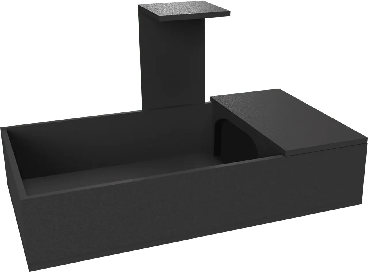 HabiStat TORTOISE TABLE BLACK WOOD 109x61x63 см стол для черепах
