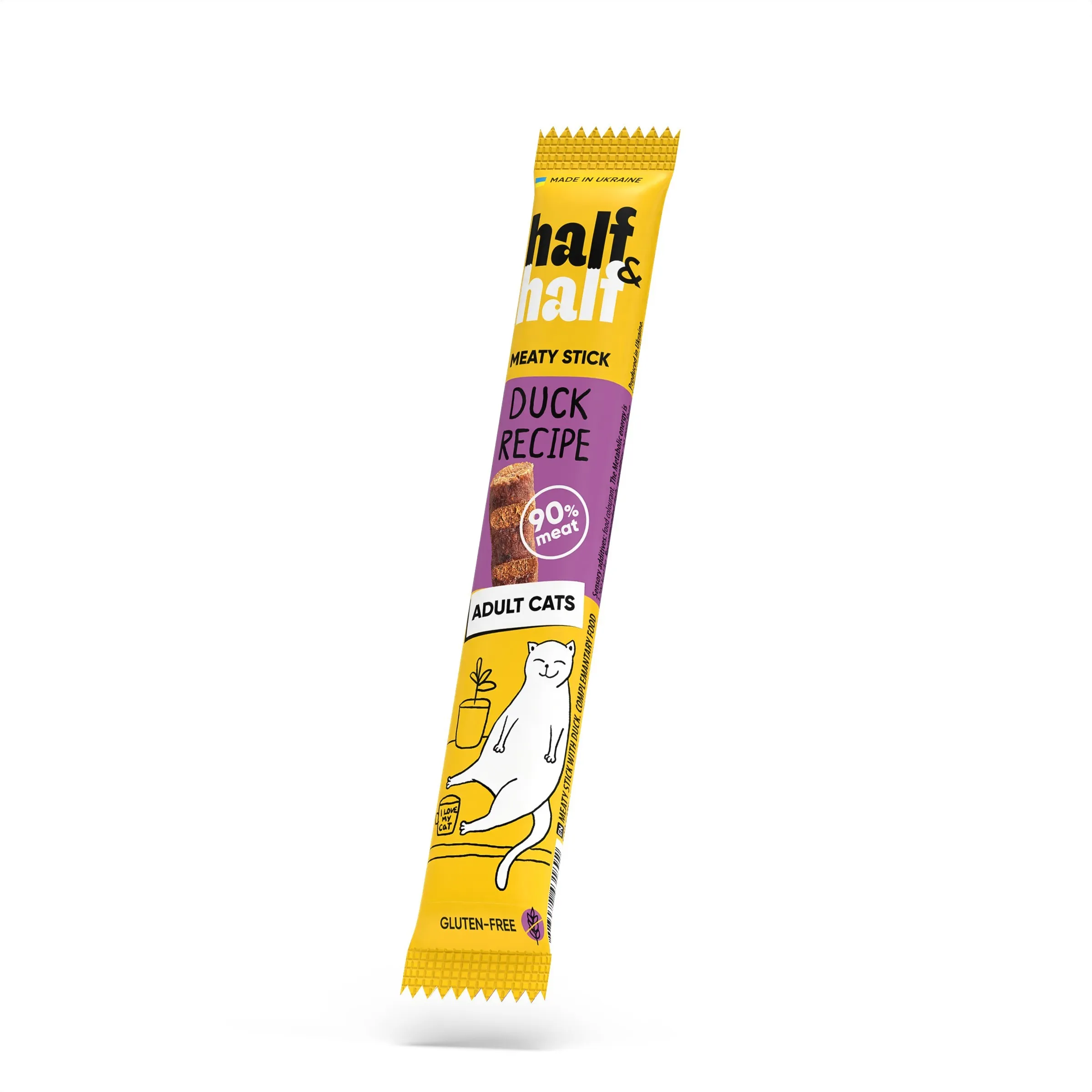 Half&Half Cat Adult Stick Duck ласощі для котів у формі м'ясних паличок з качкою - 5 г