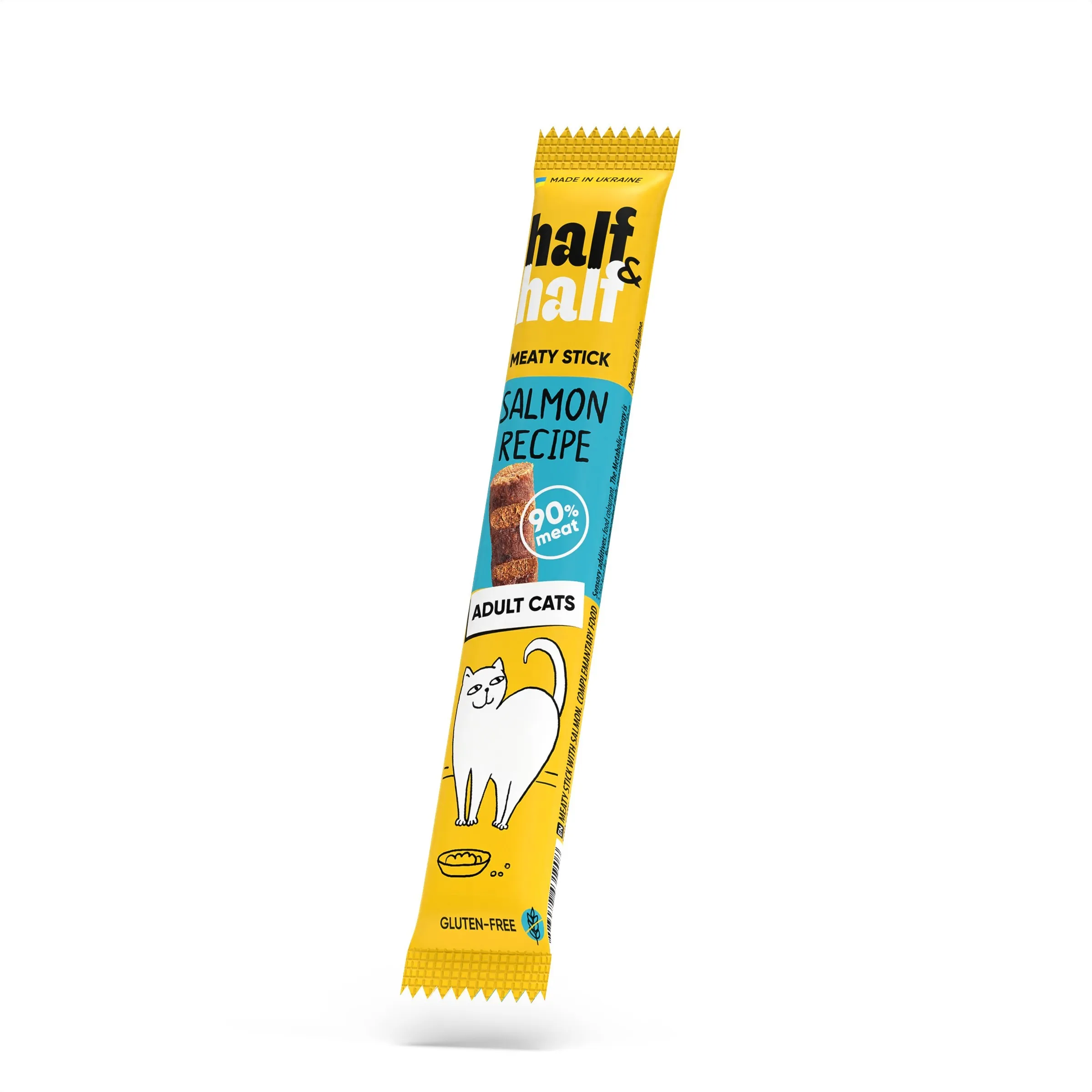 Half&Half Cat Adult Stick Salmon ласощі для котів у формі м'ясних паличок з лососем - 5 г