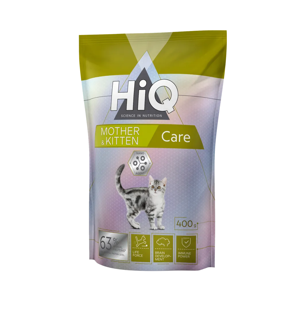 HiQ Kitten & Mother Care сухой корм для котят и беременных и кормящих кошек – 400 г