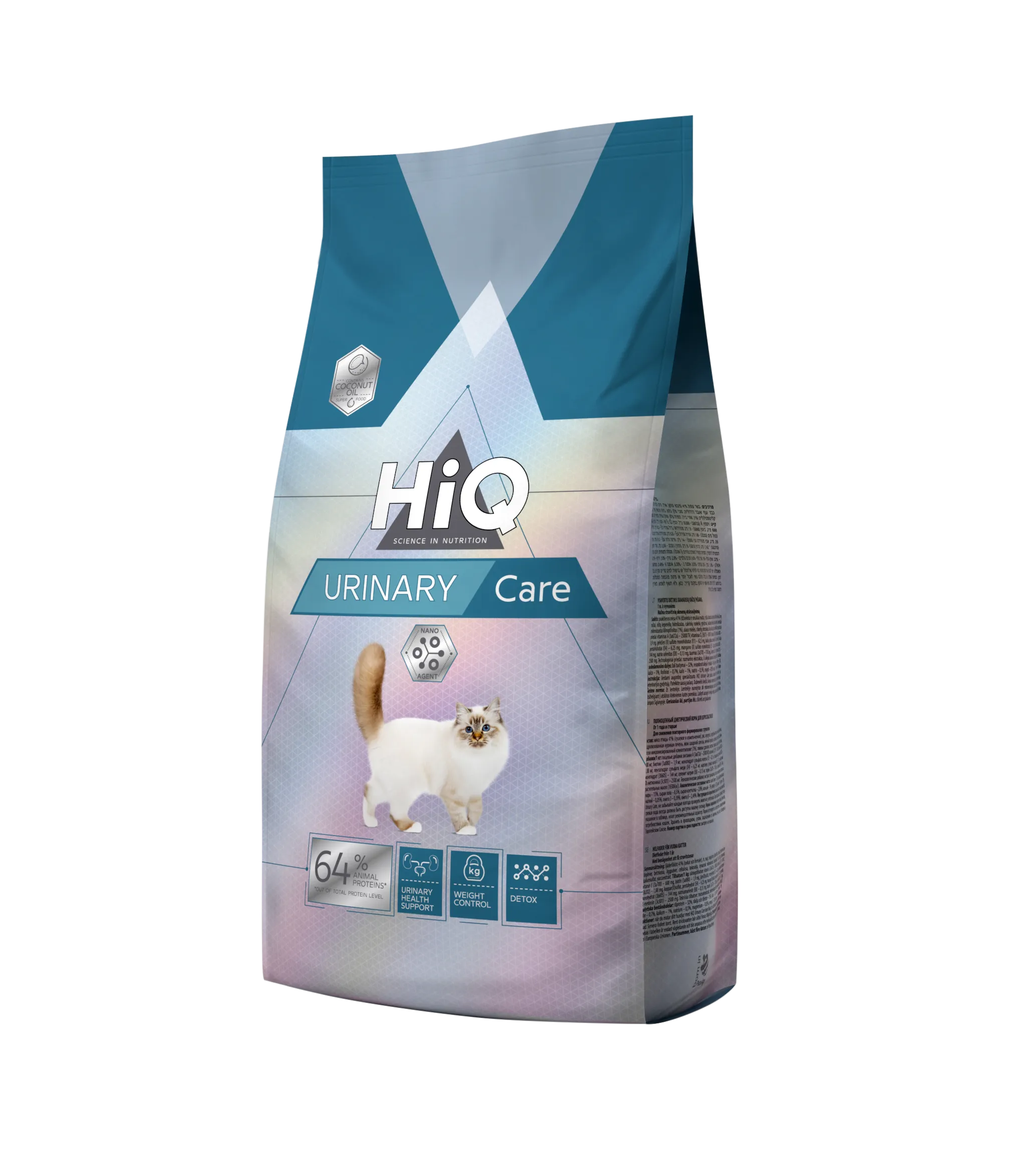 HiQ Urinary Care диетический сухой корм для профилактики и лечения мочекаменной болезни у взрослых кошек – 1,8 кг