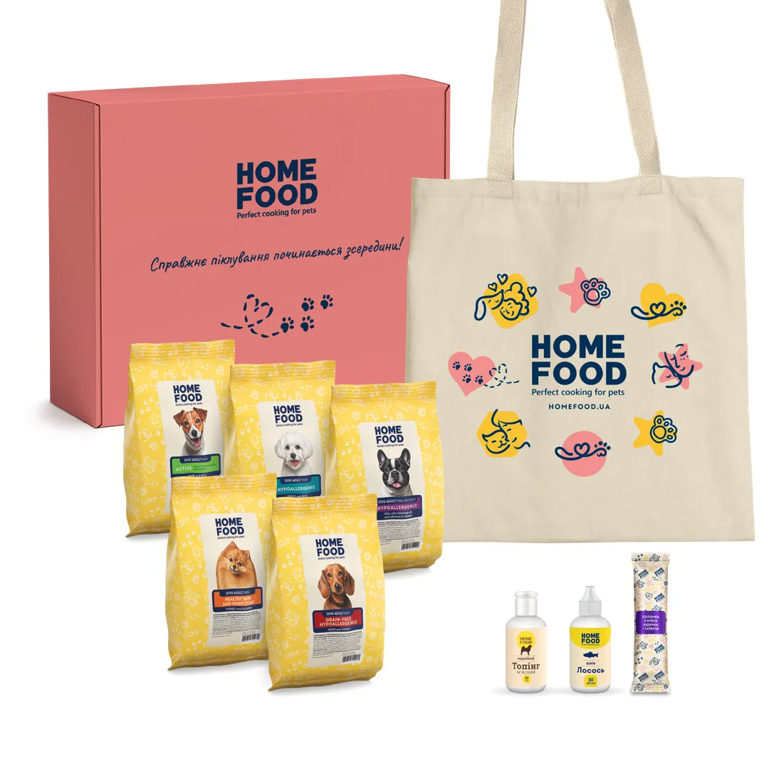 Home Food DOG Adult Mini дегустационный сет сухого корма для взрослых собак малых пород (300 г х 6 шт)