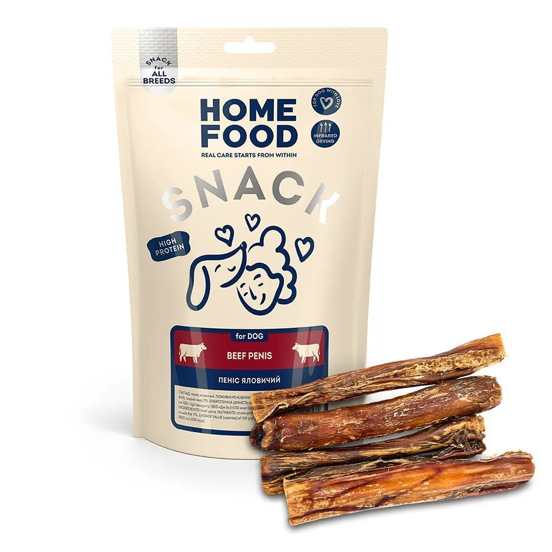 Home Food DOG Beef Penis лакомство для собак, пенис говяжий, 80 г Home Food DOG Beef Penis лакомство для собак, пенис говяжий, 80 г
