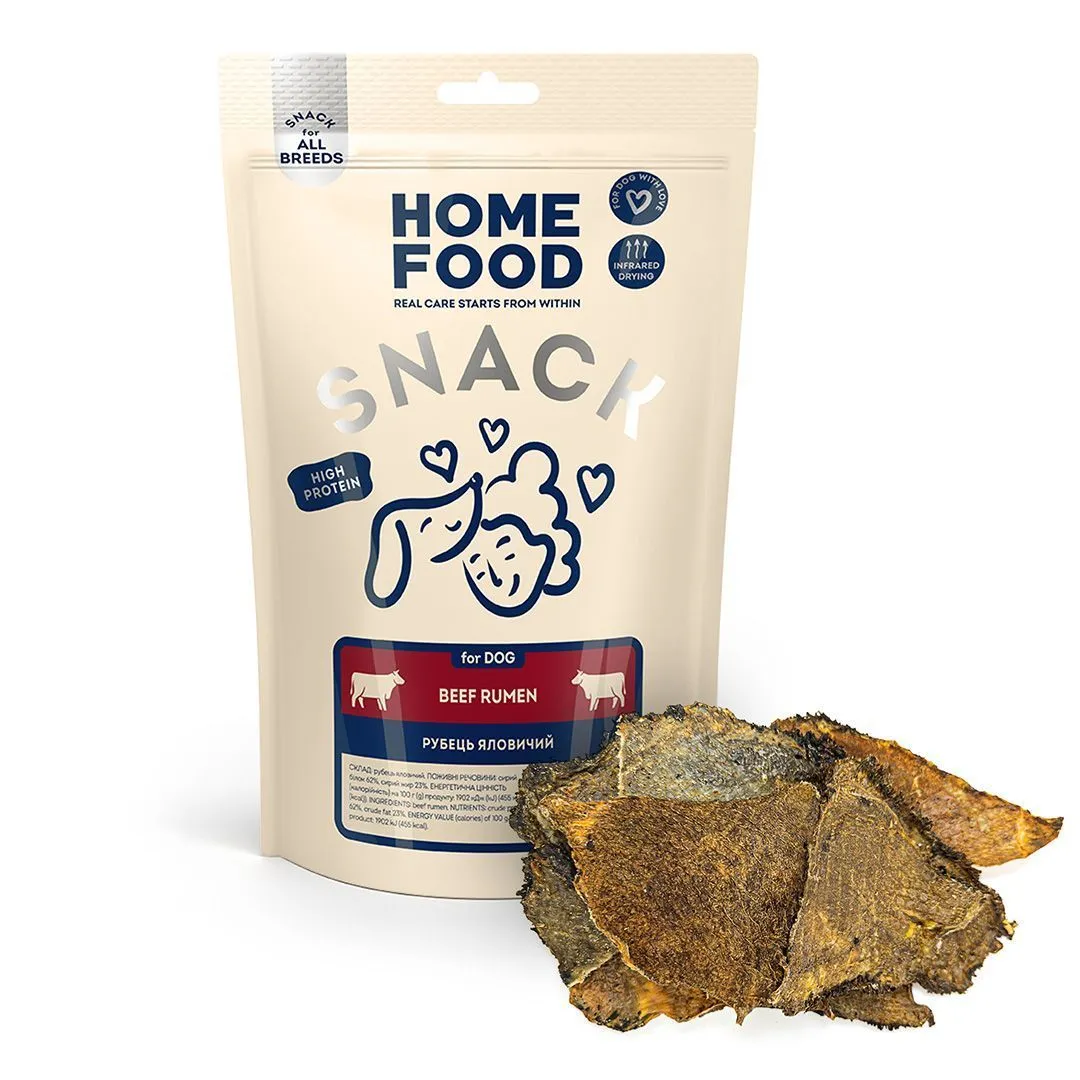 Home Food DOG Beef Rumen лакомство для собак, рубец говяжий, 80 г