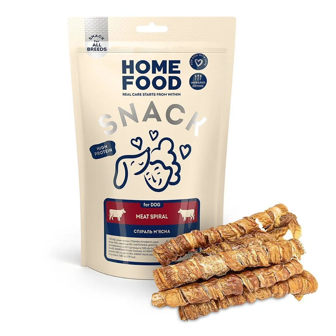 Home Food DOG Meat Spiral лакомство для собак, спираль мясная, 40 г