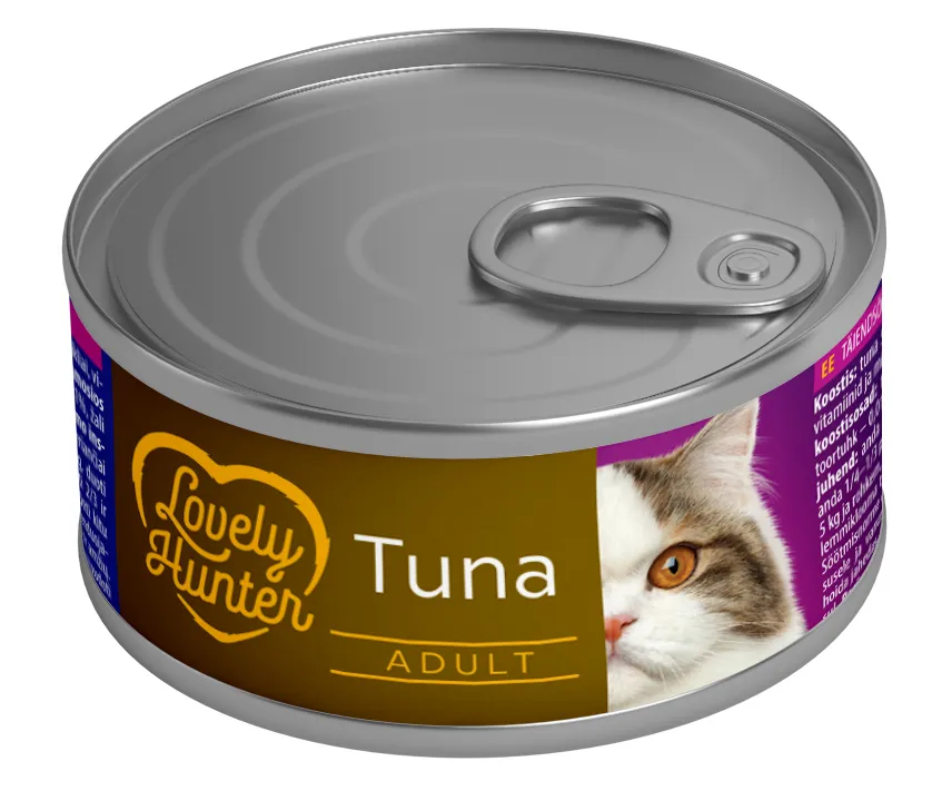 Lovely Hunter Cat Adult cats with Tuna влажный корм для взрослых кошек с тунцем - 85 г