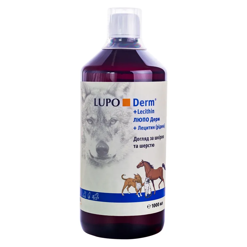 Luposan LUPO Derm добавка для котів та собак, догляд за шкірою та шерстю - 1 л