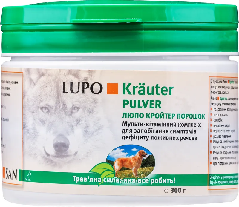 Luposan LUPO Krauter Pulver мультивитаминный комплекс для собак (порошок) – 300 г