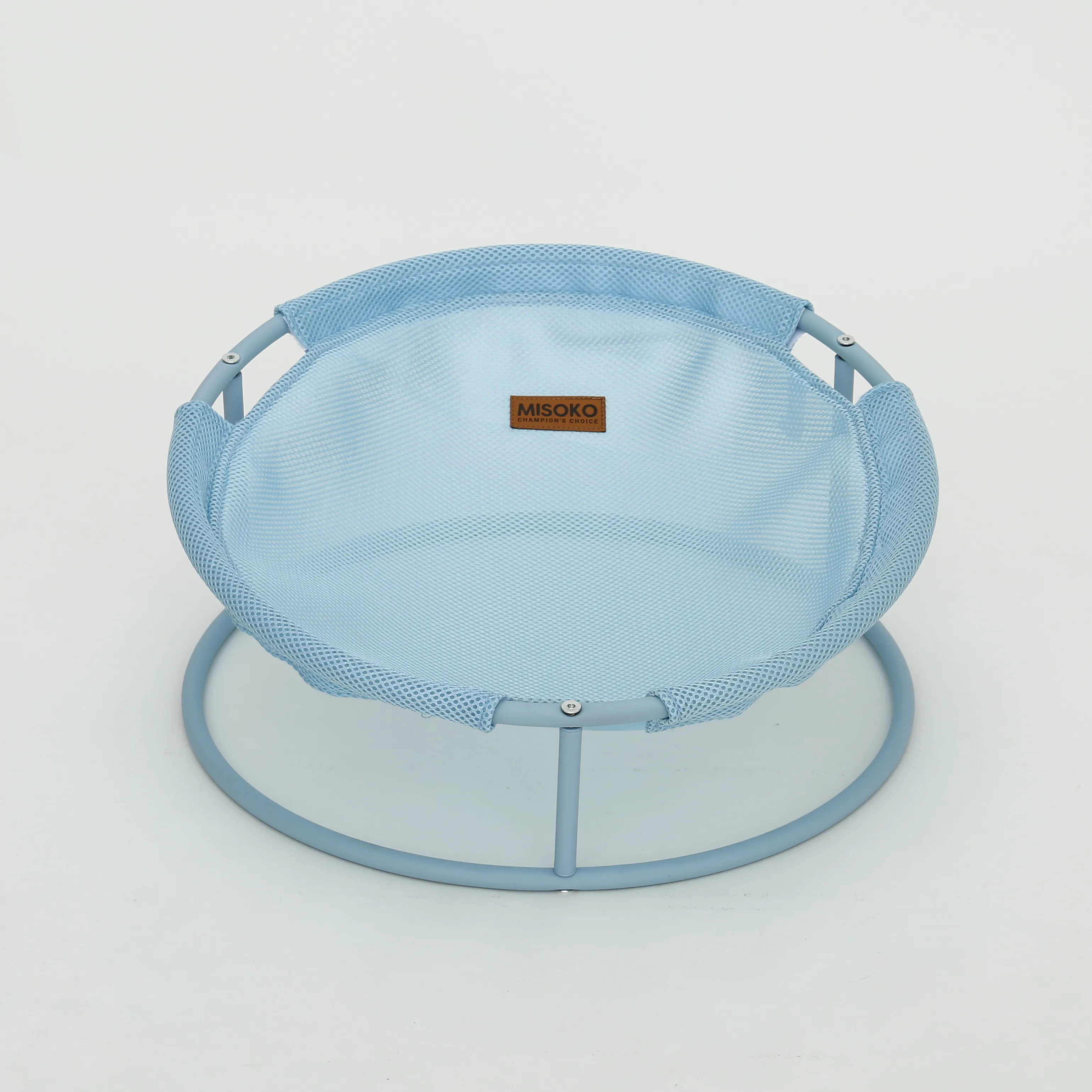 Misoko&Co Pet bed round складной лежак для домашних животных, 45x45x22 см, светло-голубая