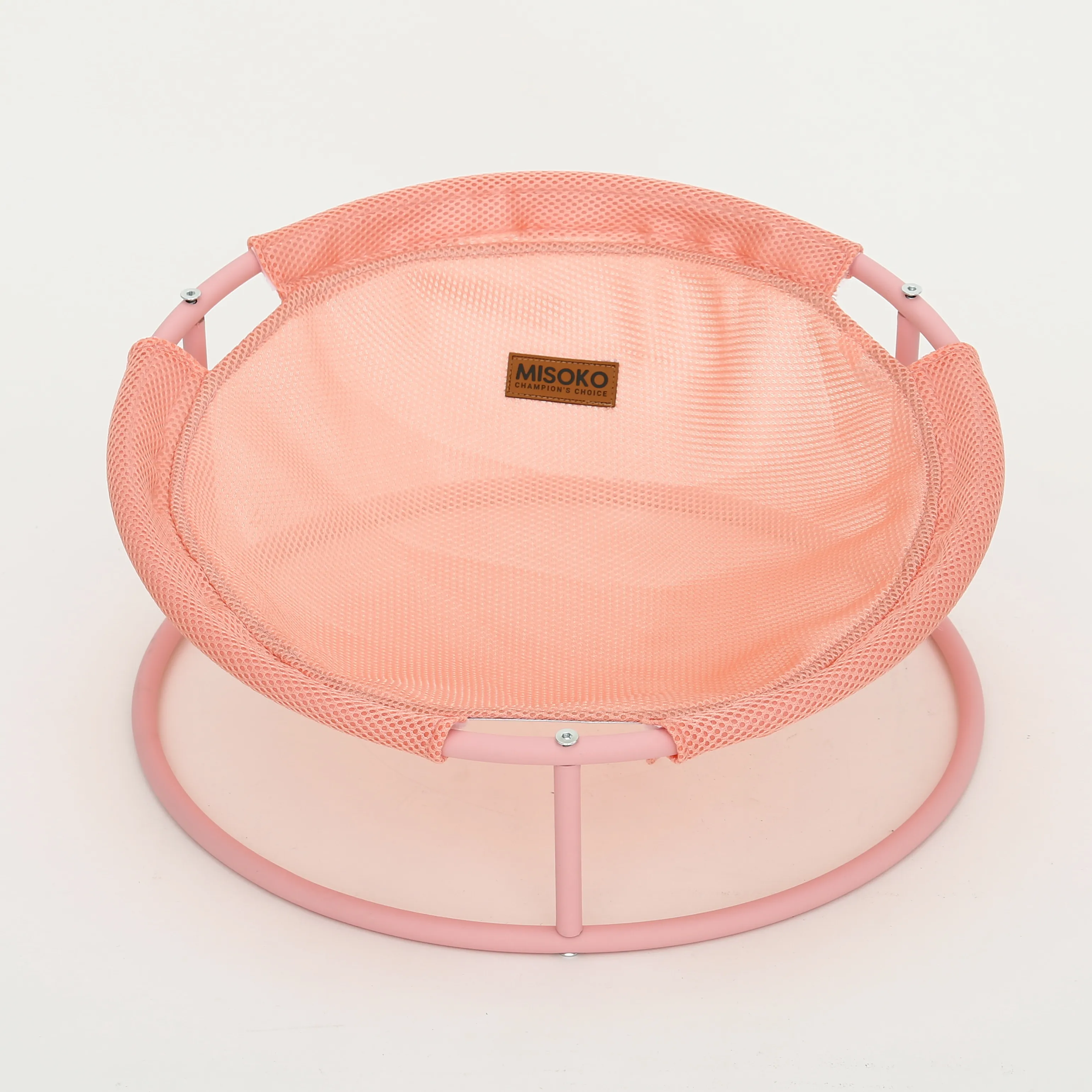 Misoko&Co Pet bed round складной лежак для домашних животных, 45x45x22 см, розовая