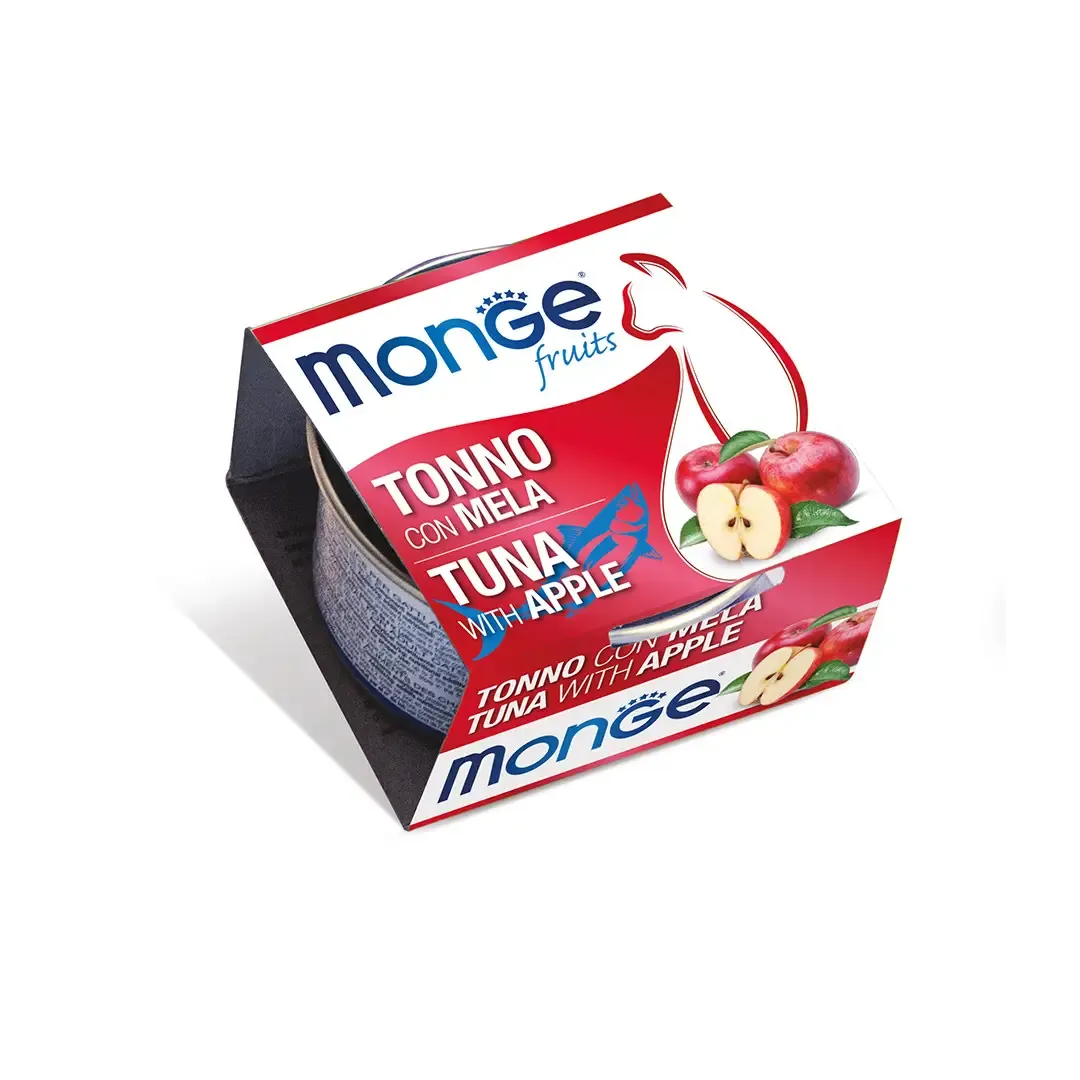 Monge Fruits Cat Adult Tuna with Apple влажный корм для взрослых кошек с тунцем и яблоком (паштет) - 80 г