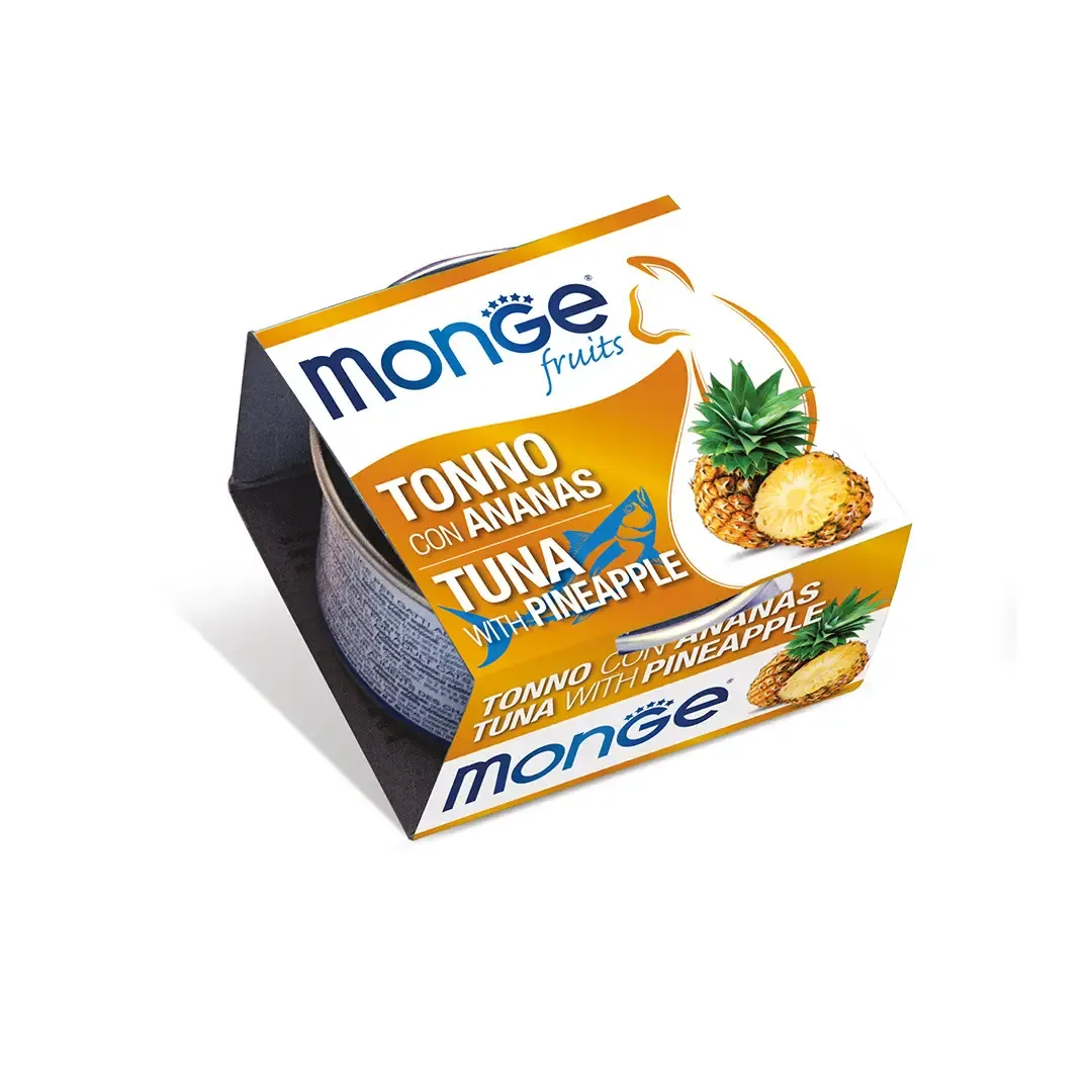 Monge Fruits Cat Adult Tuna with Pineapple влажный корм для взрослых кошек с тунцем и ананасом (паштет) - 80 г