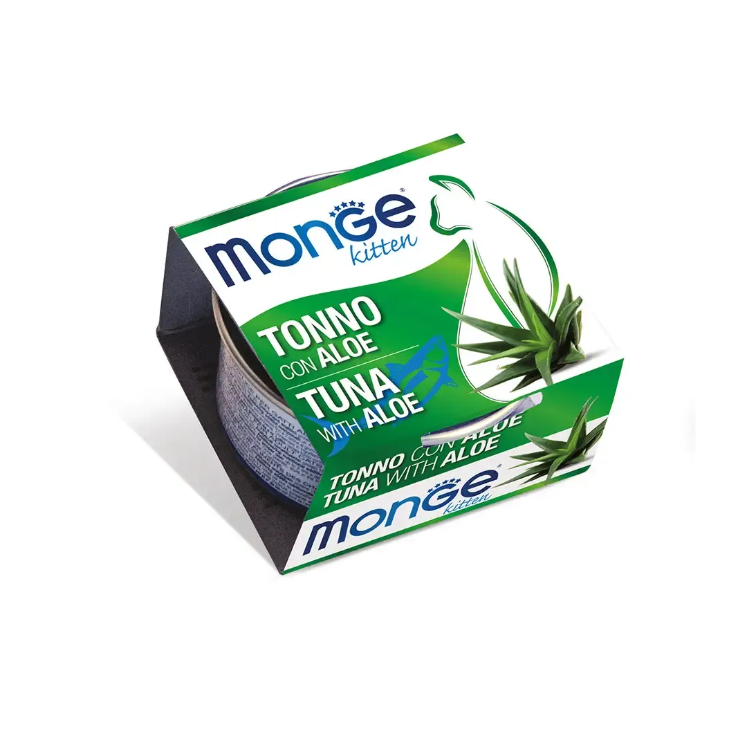 Monge Fruits Cat Adult Tuna with Aloe влажный корм для котят с тунцем и алоэ (паштет) - 80 г