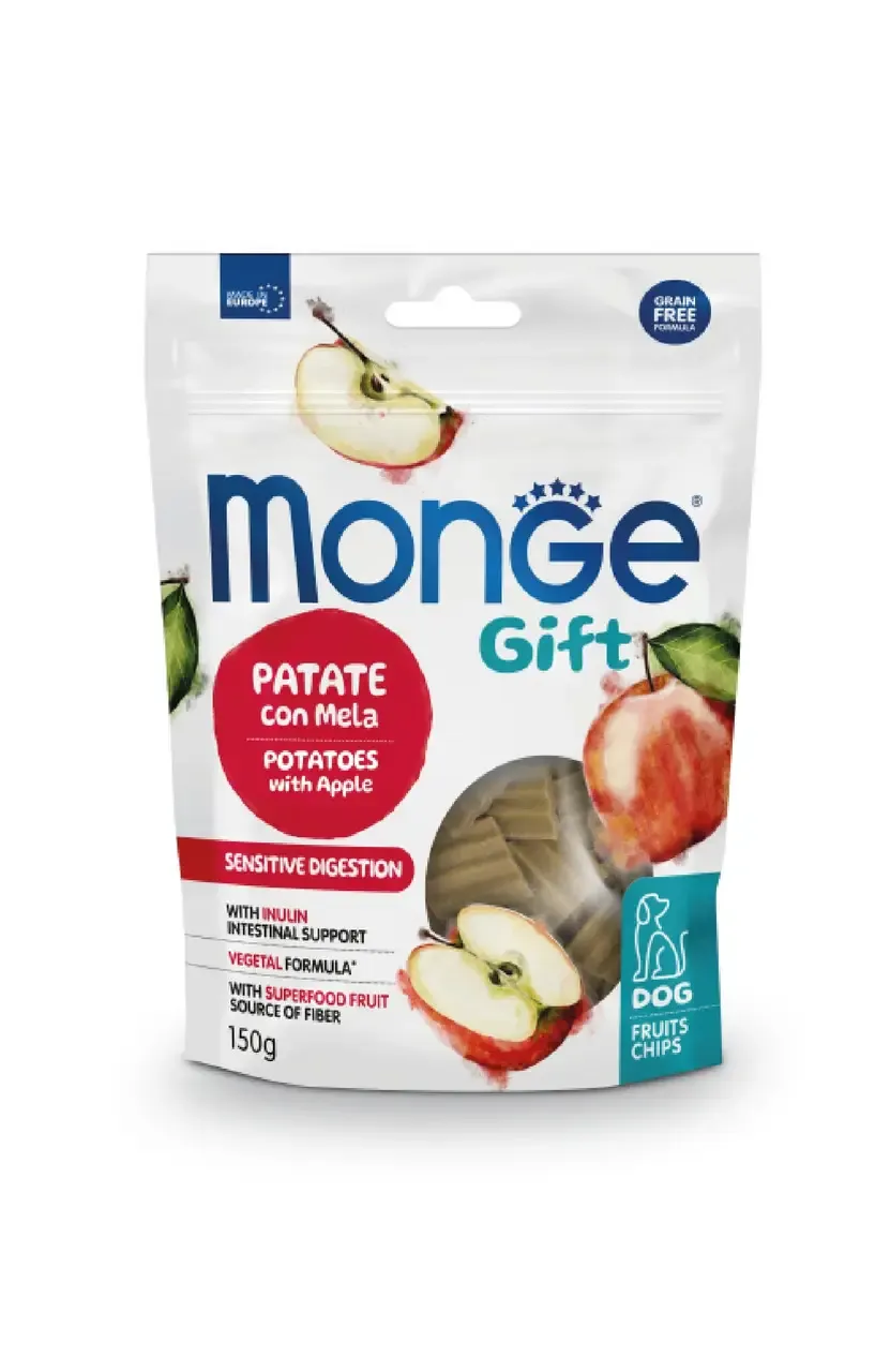 Monge Gift Dog Sensitive Digestion Potatoes with Apple лакомство для собак картофель с яблоком (веган) - 150 г