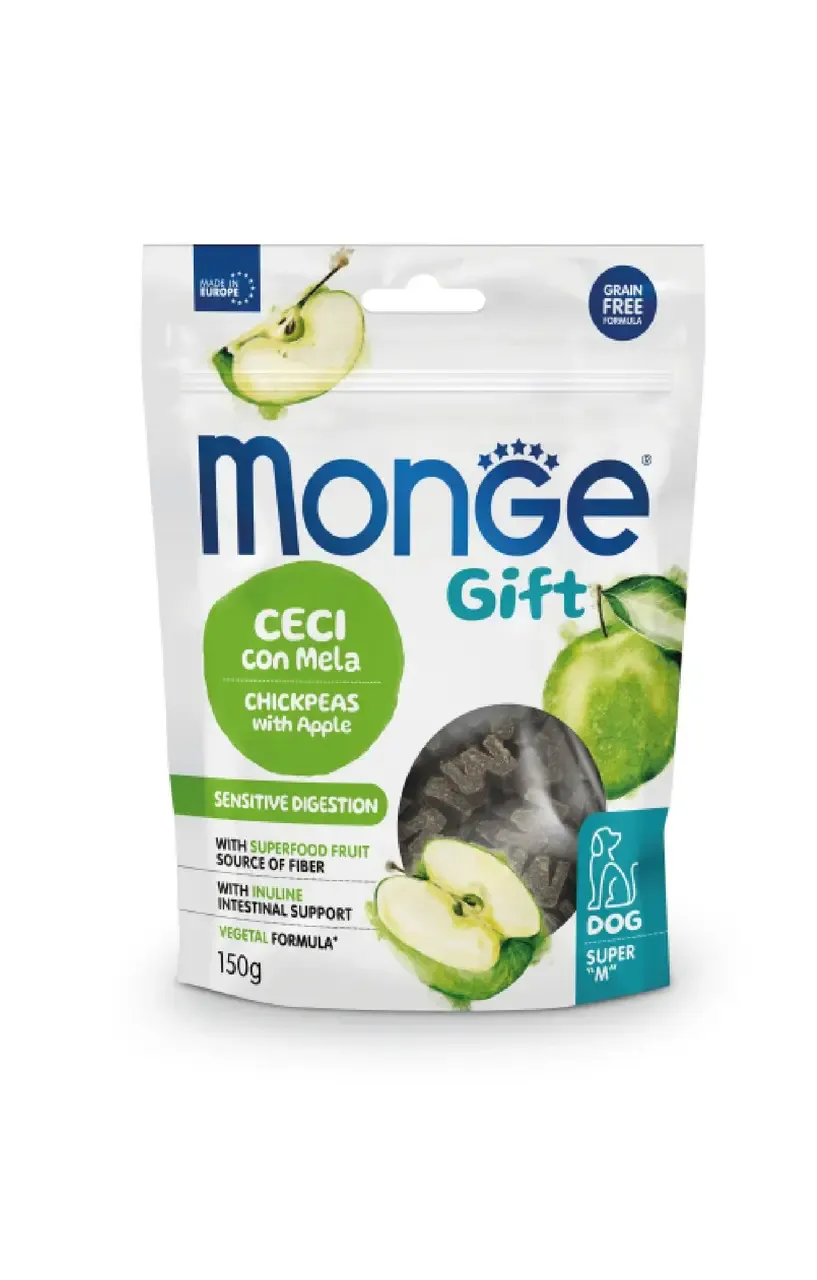 Monge Gift Dog Sensitive Digestion Chickpeas with Apple лакомство для собак нут с яблоком (веган) – 150 г