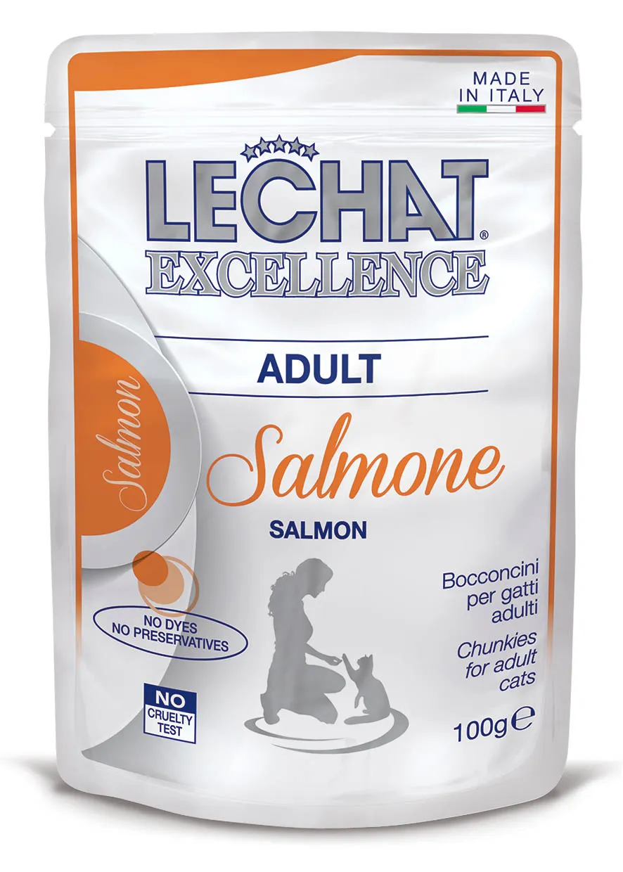 Monge LeChat Excellence Wet Cat Adult Salmon влажный корм для взрослых кошек с лососем (пауч) – 100 г