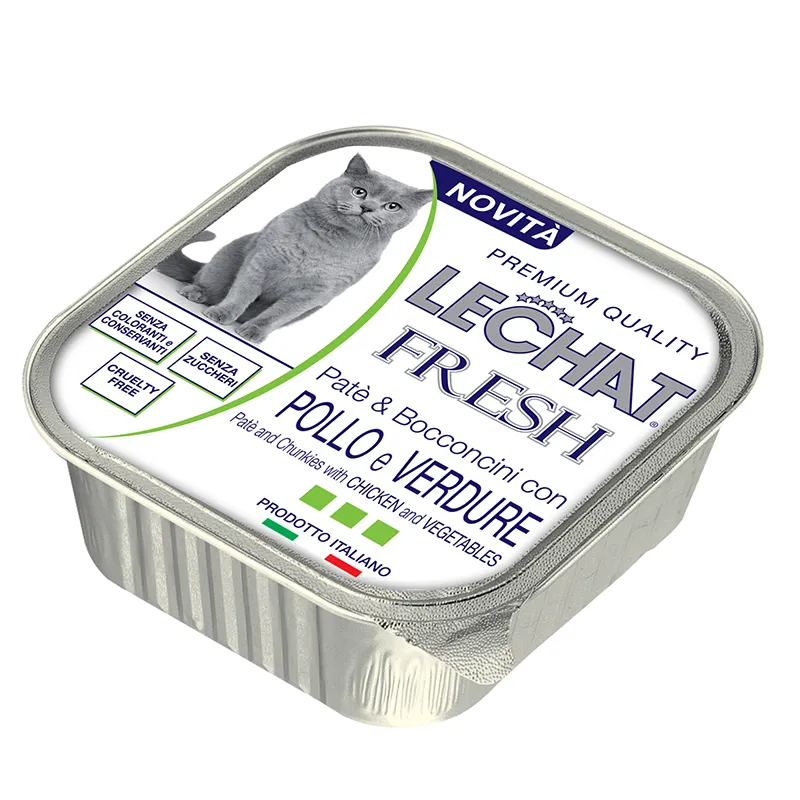 Monge LeChat Excellence Fresh Cat Wet Adult Chicken with Vegetables влажный корм для взрослых кошек, курица с овощами (паштет) - 100 г