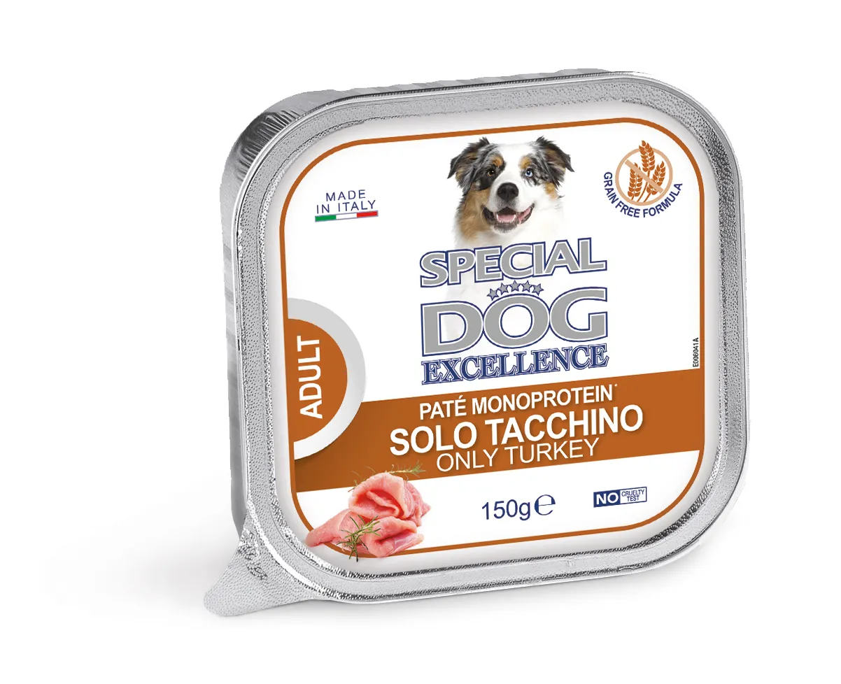 Monge Special Dog Excellence Wet Adult only Turkey монопротеиновый беззерновой влажный корм для взрослых собак с индейкой (паштет) – 150 г