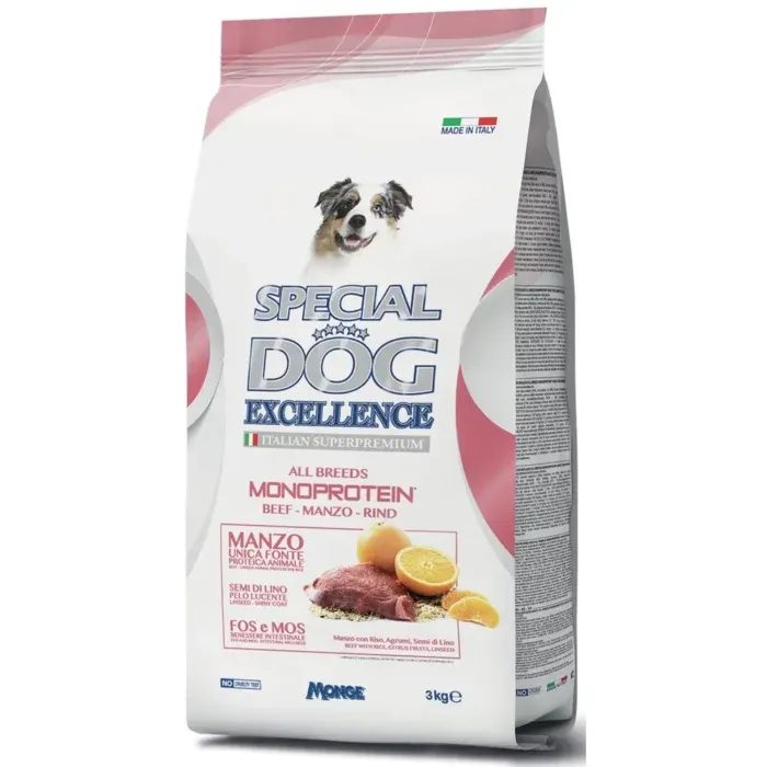 Monge Special Dog Excellence All Breeds Adult Beef сухой монопротеиновый корм для взрослых собак всех пород с говядиной - 3 кг