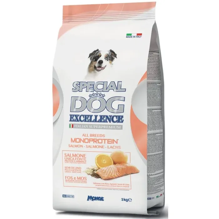 Monge Special Dog Excellence All Breeds Adult Salmon монопротеиновый сухой корм для взрослых собак всех пород с лососем – 3 кг