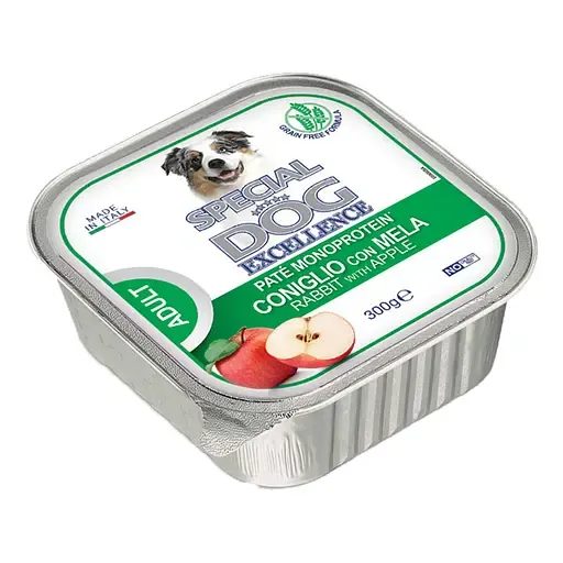 Monge Special Dog Excellence Fruit Wet Adult Rabbit with Apple влажный монопротеиновый корм для взрослых собак с кроликом и яблоками (паштет) - 150 г
