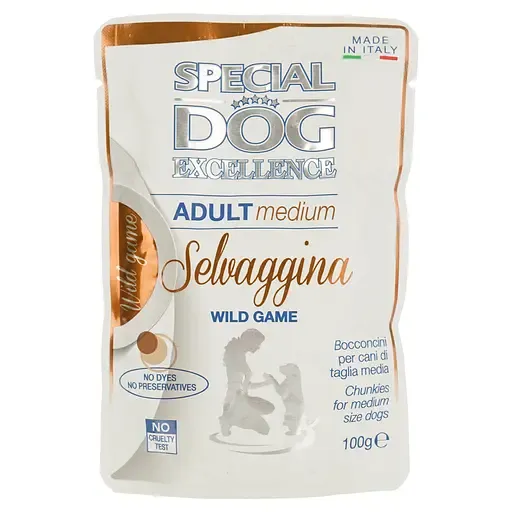 Monge Special Dog Excellence Wet Medium Adult Wild Game влажный корм для взрослых собак средних пород с дичью (пауч) - 100 г