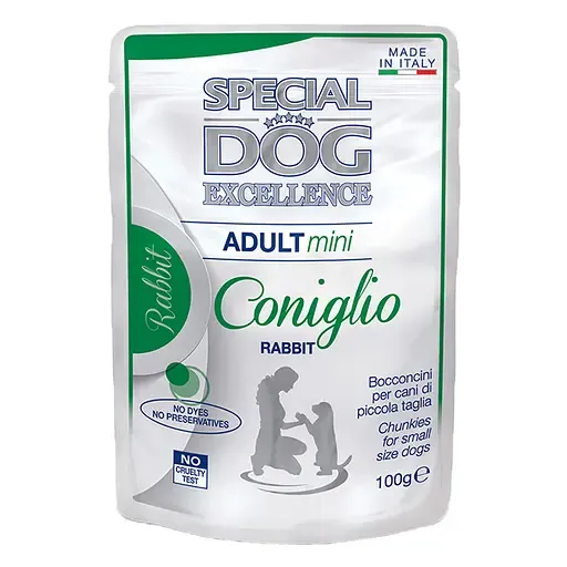 Monge Special Dog Excelence Wet Mini Adult Rabbit влажный корм для взрослых собак мини пород с кроликом (пауч) - 100 г