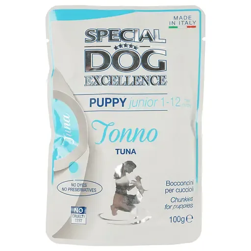 Monge Special Dog Excellence Wet Puppy & Junior Tuna влажный корм для щенков с тунцом (пауч) – 100 г