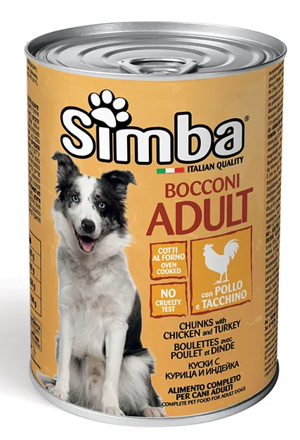 Monge Simba Dog Wet Adult Chicken and Turkey вологий корм для дорослих собак, з куркою та індичкою (шматочки в соусі) - 415 г