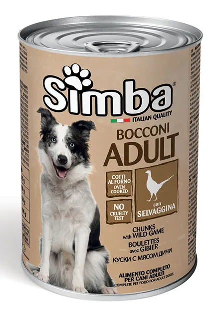 Monge Simba Dog Wet Adult Wild Game вологий корм для дорослих собак, з дичиною (шматочки в соусі) - 415 г