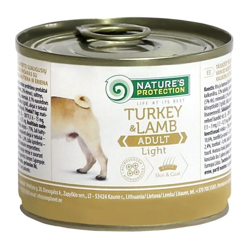 Nature's Protection Adult Light Turkey&Lamb, 200 г, вологий корм для дорослих собак схильних повноти з індичкою та ягнятиною - 200 г
