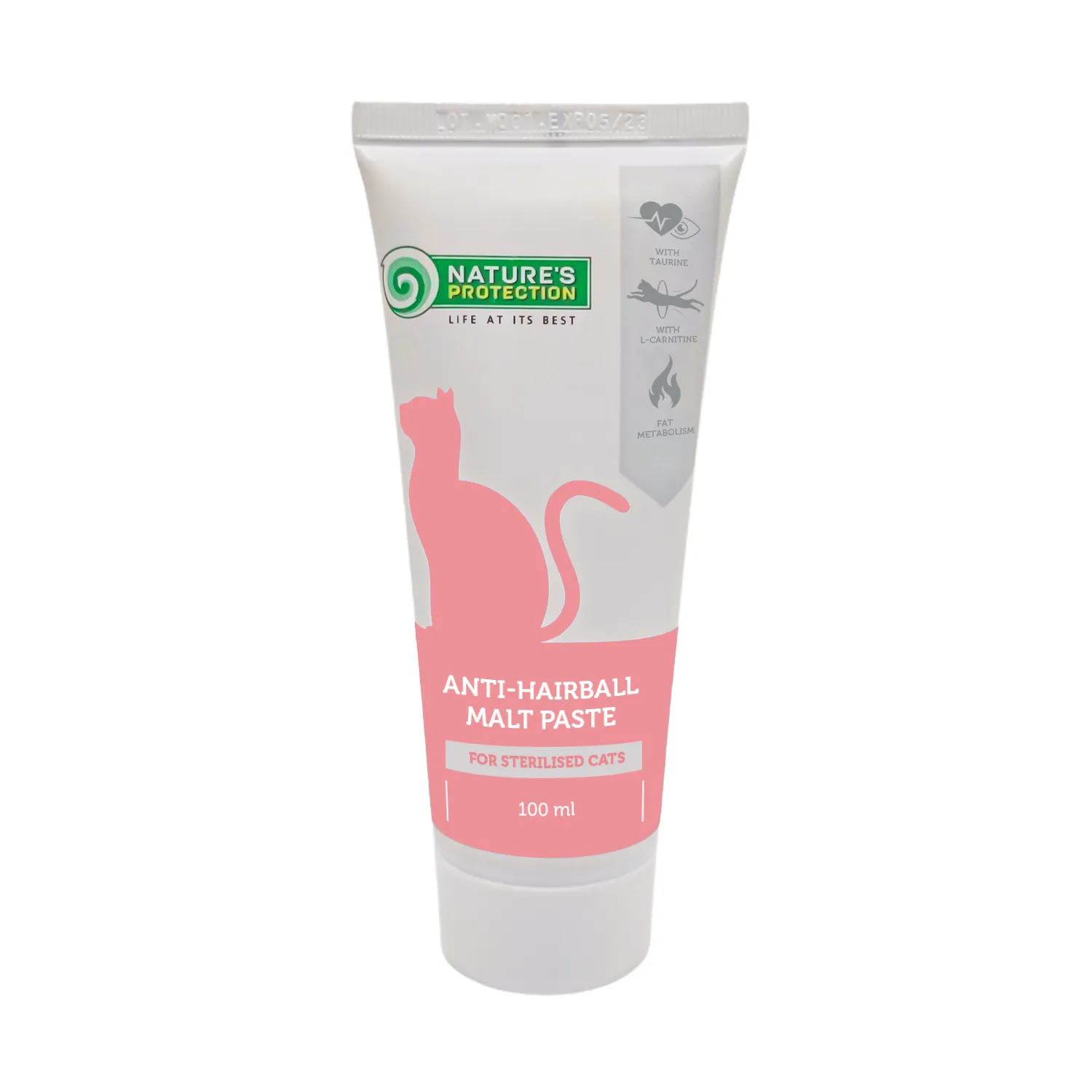 Nature's Protection Cat Sterilised Malt Paste Anti-Hairball паста для стерилизованных кошек, для выведения шерсти из желудочно-кишечного тракта - 100 мл