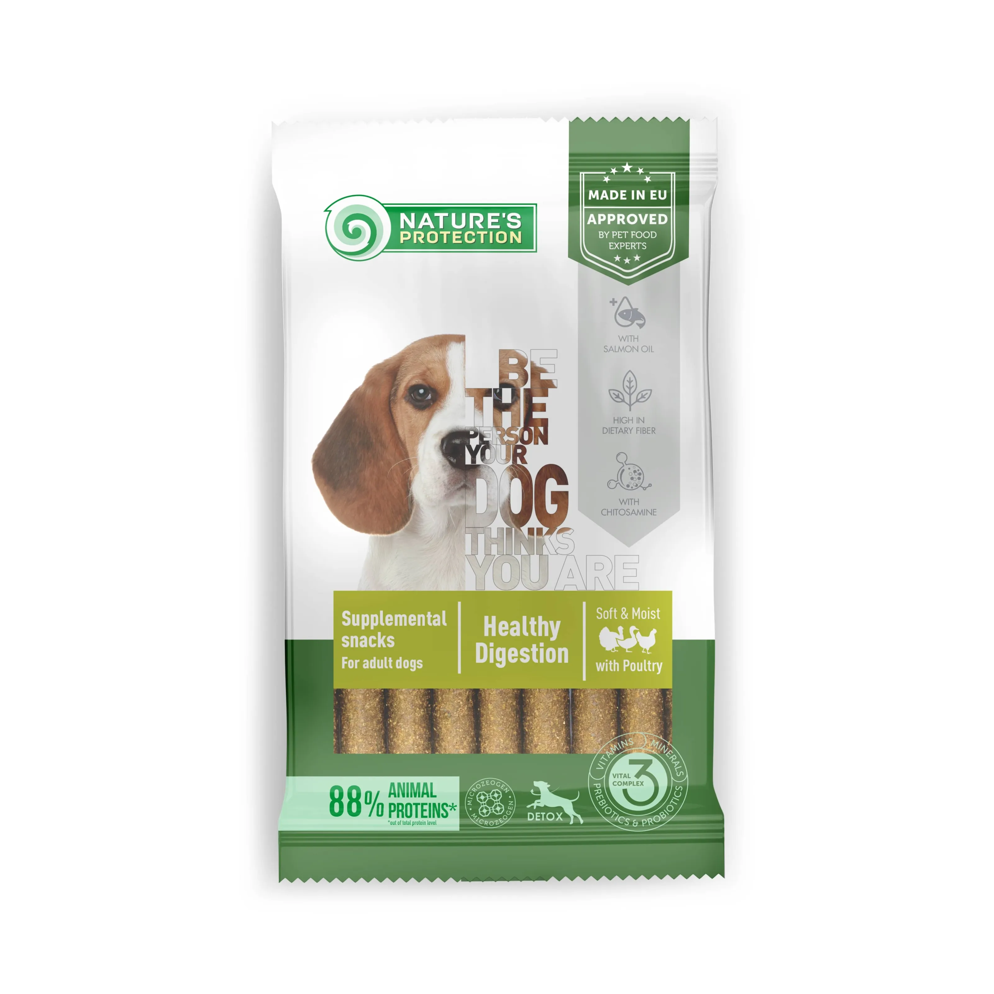Nature's Protection Dog Adult Healthy Digestion with Poultry лакомство для взрослых собак с мясом птицы - 110 г