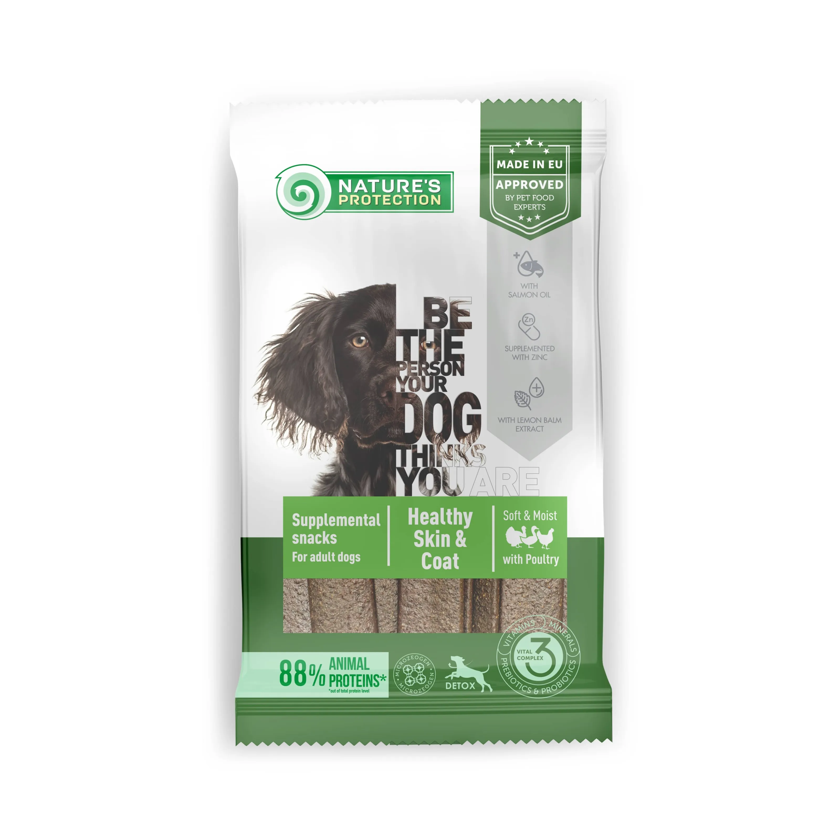 Nature's Protection Dog Adult Healthy Skin&Coat with Poultry лакомство для взрослых собак с мясом птицы - 160 г