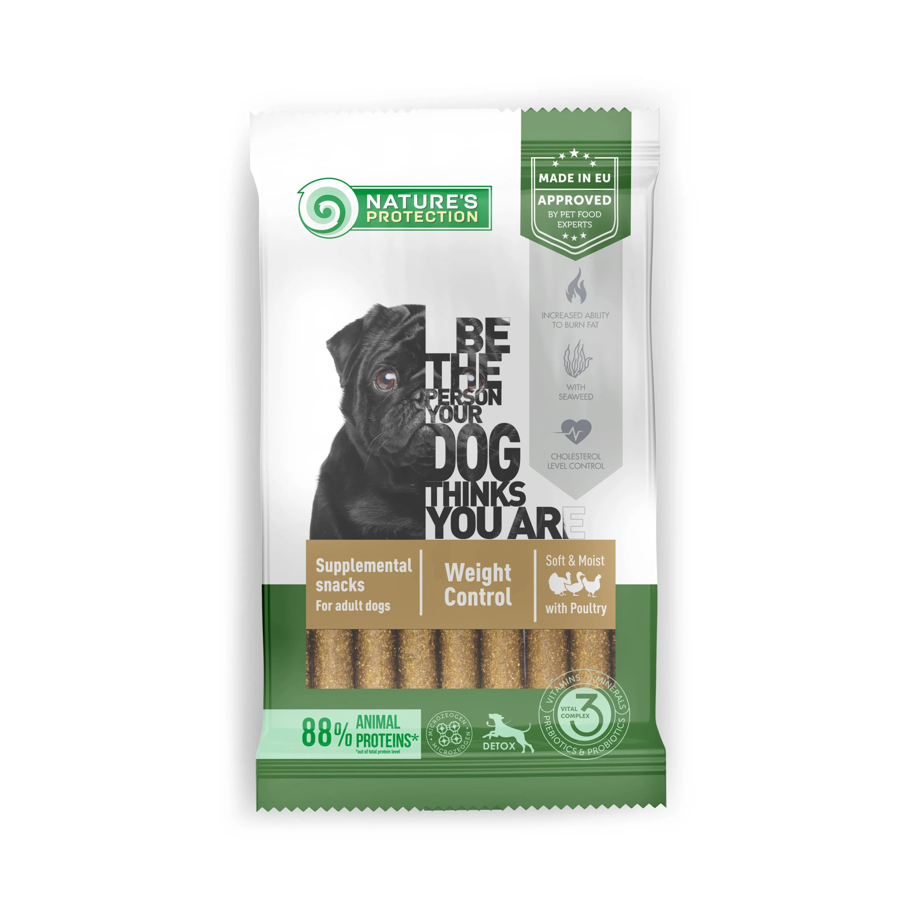 Nature's Protection Dog Adult Weight Control with Poultry лакомство для взрослых собак с мясом птицы - 110 г