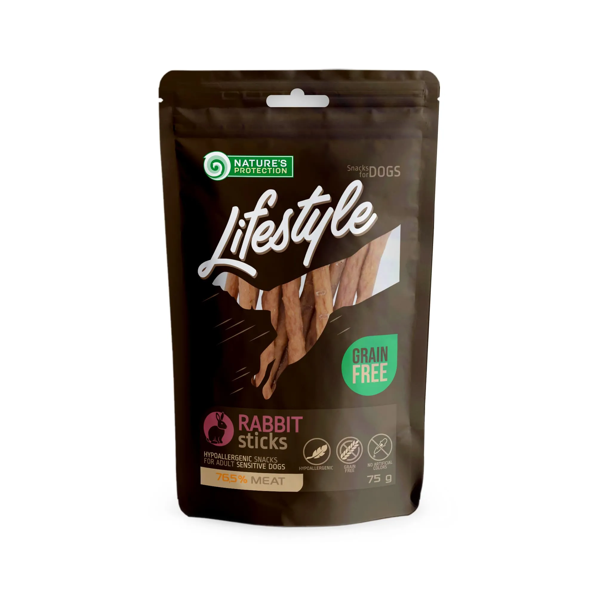 Nature's Protection Lifestyle Snacks for Dogs Rabbit Sticks лакомство для собак, стики из кролика - 75 г