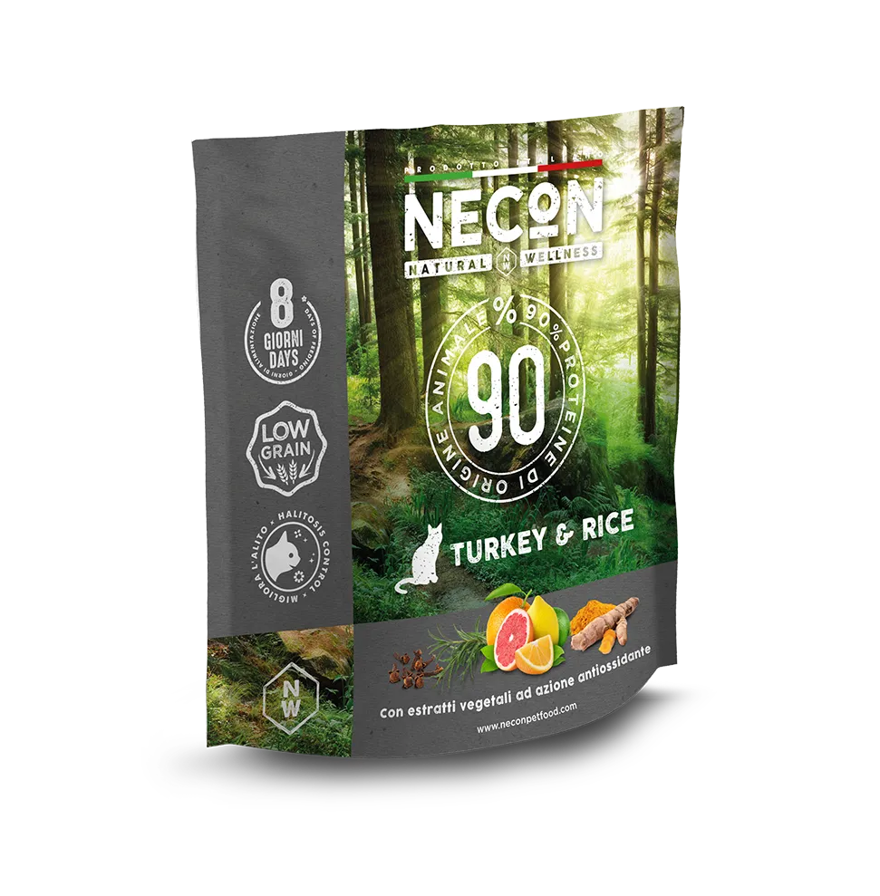 Necon Natural Wellness Cat Adult Turkey and Rice сухий корм з індичкою та рисом для дорослих котів - 400 г