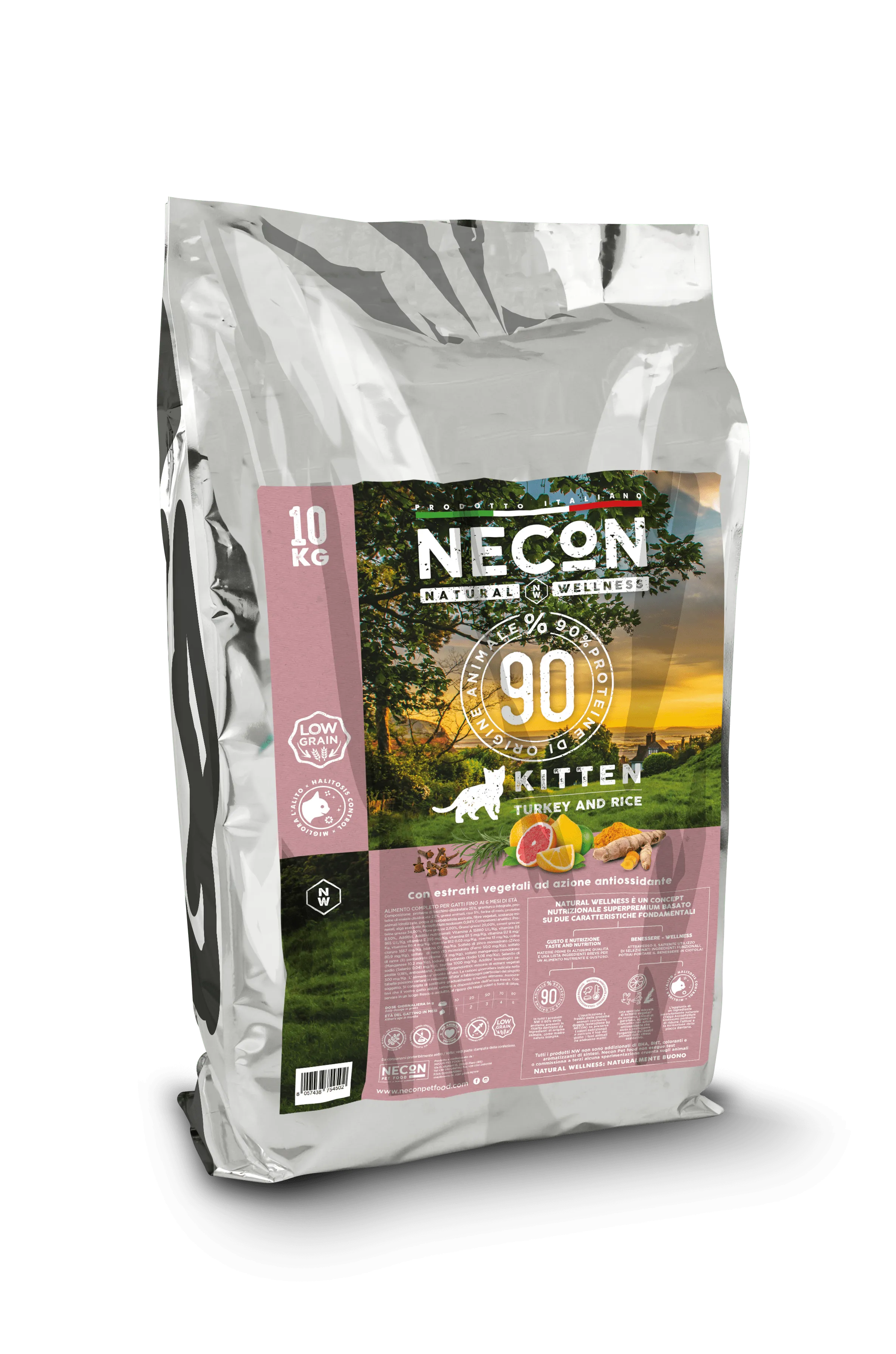 Necon Natural Wellness Kitten Turkey and Rice сухий корм з індичкою та рисом для кошенят - 10 кг