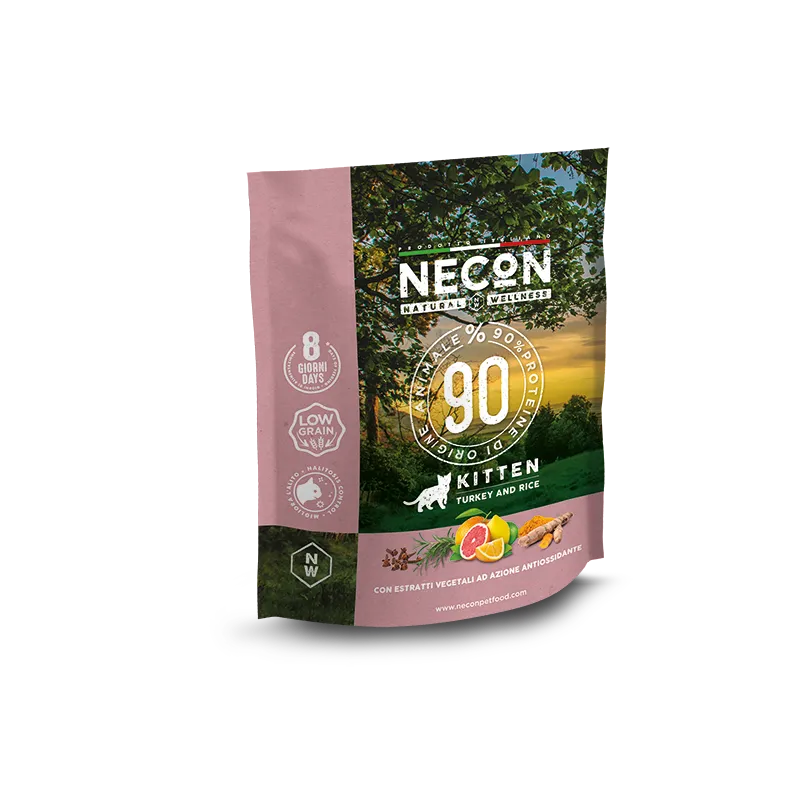 Necon Natural Wellness Kitten Turkey and Rice сухий корм з індичкою та рисом для кошенят - 400 г