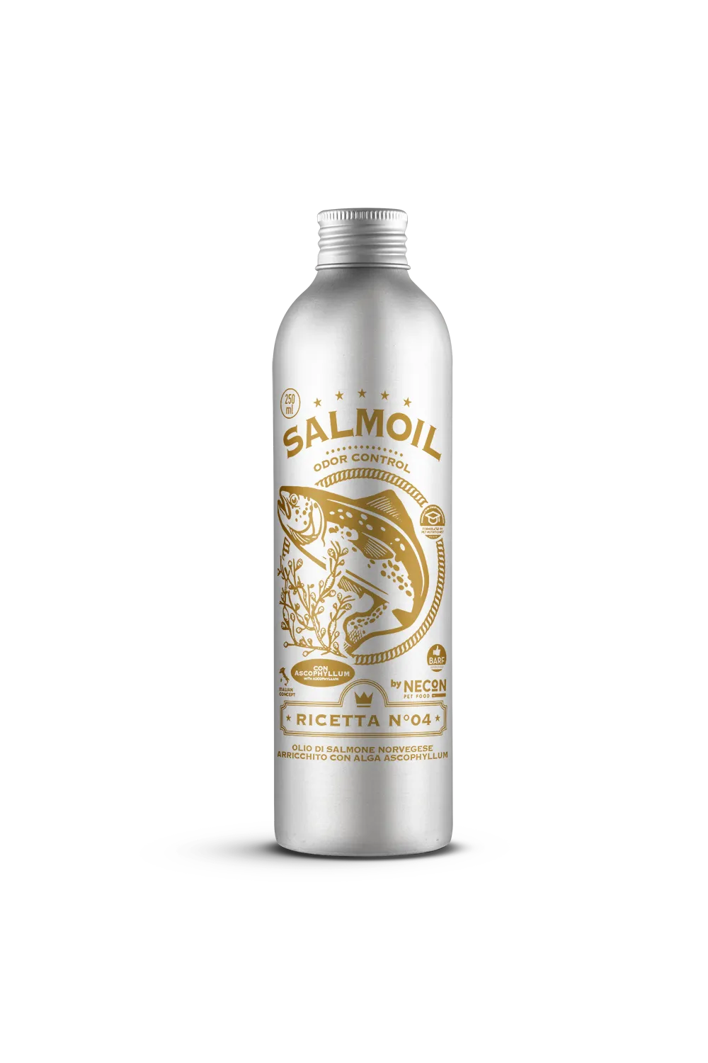 Necon Salmoil Ricetta №04 Odor Control лососевое масло для собак и кошек, контроль запаха - 250 мл