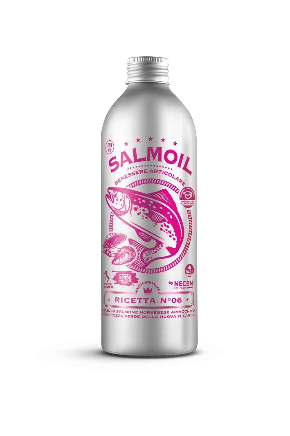 Necon Salmoil Ricetta №06 Articolare лососевое масло для собак и кошек, здоровые суставы - 500 мл