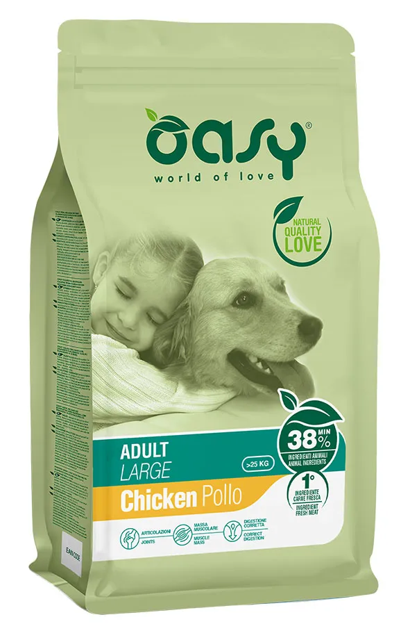 Oasy Dog Lifestage Adult Large Chicken сухой корм для взрослых собак больших пород, с курицей – 12 кг