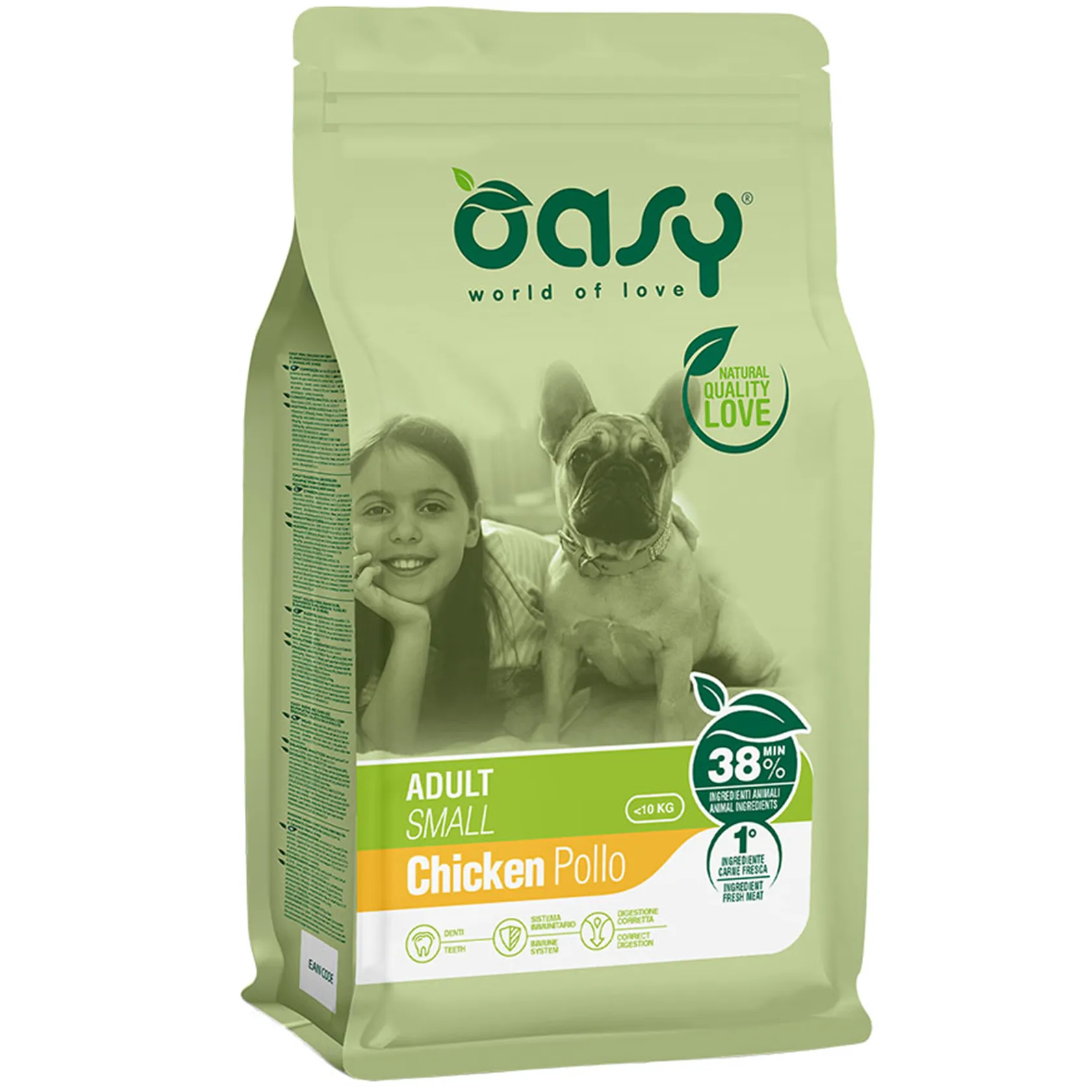 Oasy Dog Lifestage Adult Small Chicken сухой корм для взрослых собак малых пород, с курицей – 1 кг