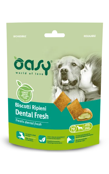 Oasy Dog Treats Dental Fresh лакомство для собак, мясные подушечки - 70 г