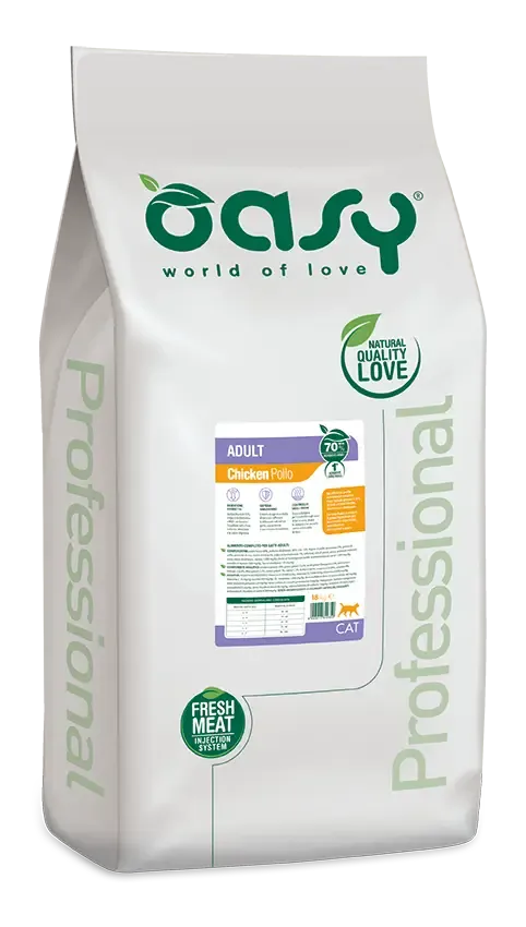 Oasy Cat Lifestage Adult Chicken сухой корм для взрослых кошек, с курицей – 18 кг